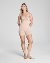 SPANXsculpt™ OnCore Open-Bust Mid-Thigh Bodysuit Soft Nude