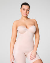 SPANXshape™ Suit Your Fancy Strapless Cupped Mid-Thigh Bodysuit