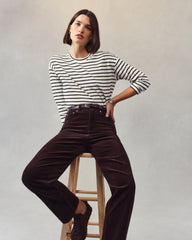 SPANXshape™ Authentic 360 Corduroy 90s Straight Leg Truffle Brown