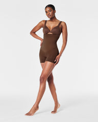 SPANXsculpt™ Seamless Power High-Waisted Shorty Chestnut Brown