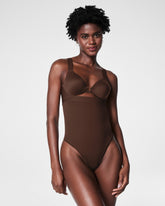 SPANXsculpt™ Seamless Power High-Waisted Thong Chestnut Brown