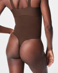SPANXsculpt™ Seamless Power High-Waisted Thong Chestnut Brown