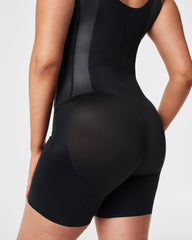 SPANXsupersculpt™ TotalContour Open-Bust Mid-Thigh Bodysuit Very Black
