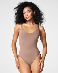 SPANXsculpt™ Seamless Power Thong Bodysuit Cafe Au Lait
