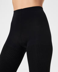 SPANXshape™ Rib Knit Shorty Tights Very Black