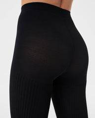 SPANXshape™ Rib Knit Shorty Tights Very Black