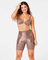 SPANXshape™ Satin-X™ Mid-Thigh Short Cafe Au Lait