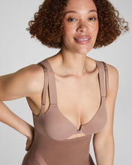 SPANXsupersculpt™ Transform Open-Bust Mid-Thigh Bodysuit Cafe Au Lait