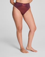 SPANXshape™ LuxeShine Thong Plum Berry Shimmer