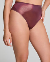 SPANXshape™ LuxeShine Thong Plum Berry Shimmer