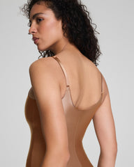 SPANXshape™ LuxeShine Cami Thong Bodysuit Cafe Au Lait Shimmer