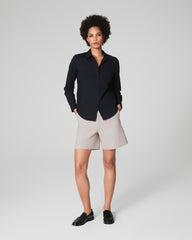 SPANX® Poplin No-Gape Tailored Shirt Classic Black
