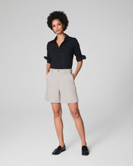 SPANX® Poplin No-Gape Tailored Shirt Classic Black