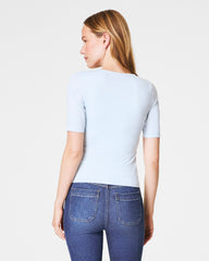 SPANXsmooth™ Jersey V-Neck Tee Sky