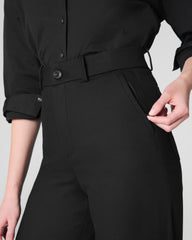 SPANXsupersmooth™ Stretch Twill Wide Leg Pant Classic Black
