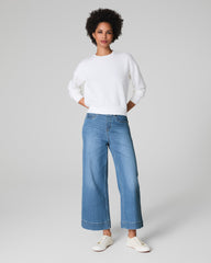 SPANXshape™ Original EveryWear Cropped Wide Leg Jeans Stonewashed Blue