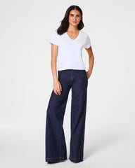 SPANX® Cotton V-Neck Tee Classic White
