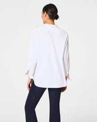 SPANX® Poplin Button-Up Tunic Classic White