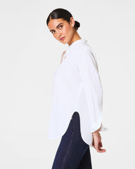 SPANX® Poplin Button-Up Tunic Classic White