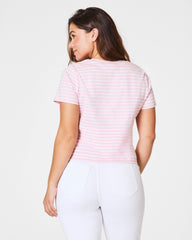 SPANX® Cotton Crewneck Tee Fleur Stripe