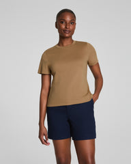 SPANX® Cotton Crewneck Tee Barley