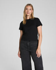 SPANX® Cotton Crewneck Tee Classic Black