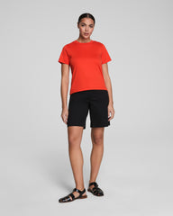 SPANX® Cotton Crewneck Tee Poppy