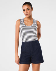 SPANXshape™ Original EveryWear Zero Waistband Jean Shorts, 5" Raw Indigo