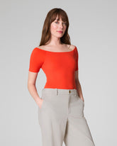 SPANXsmooth™ Jersey Scoop Neck Thong Bodysuit Poppy