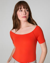 SPANXsmooth™ Jersey Scoop Neck Thong Bodysuit Poppy