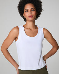 SPANX® Cotton Crewneck Tank Classic White