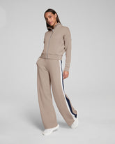 SPANX AirEssentials® Colorblock Wide Leg Track Pant Ashwood/Powder/Timeless Navy