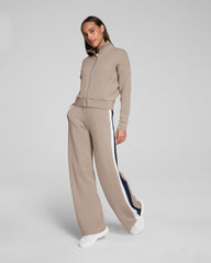 SPANX AirEssentials® Colorblock Wide Leg Track Pant Ashwood/Powder/Timeless Navy