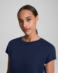 SPANX® AirEssentials Colorblock Mini T-Shirt Dress Timeless Navy/Powder/Cerulean
