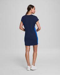 SPANX® AirEssentials Colorblock Mini T-Shirt Dress Timeless Navy/Powder/Cerulean