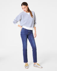 SPANX AirEssentials® Striped Crewneck Faded Indigo Stripe