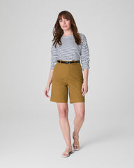 SPANXsupersmooth™ Stretch Twill Short, 9" Flax