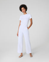 SPANXsupersmooth™ Stretch Twill Cropped Wide Leg Pant Classic White