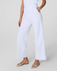 SPANXsupersmooth™ Stretch Twill Cropped Wide Leg Pant Classic White
