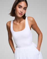 SPANXsmooth™ Jersey Scoop Neck Tank Midi Dress Classic White