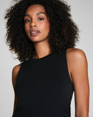 SPANX® Sleek Jersey High Neck Ruched Tank Classic Black