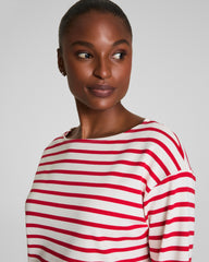 SPANX® Cotton Boatneck Top Ivory/Spanx Red