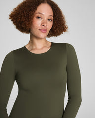 SPANXsmooth™ Jersey Crewneck Long Sleeve Top Dark Pine