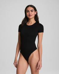 SPANXsmooth™ Jersey Crewneck Thong Bodysuit Classic Black