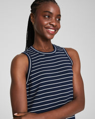 SPANX® AirEssentials Stripe Maxi Tank Dress Timeless Navy Stripe