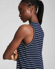 SPANX® AirEssentials Stripe Maxi Tank Dress Timeless Navy Stripe