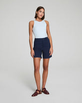 SPANXsupersmooth™ Stretch Twill Short, 7" Timeless Navy