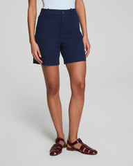 SPANXsupersmooth™ Stretch Twill Short, 7" Timeless Navy