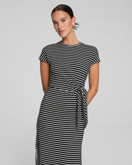 SPANX® AirEssentials Tie-Waist Maxi Dress, Stripe Very Black Stripe