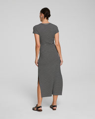 SPANX® AirEssentials Tie-Waist Maxi Dress, Stripe Very Black Stripe